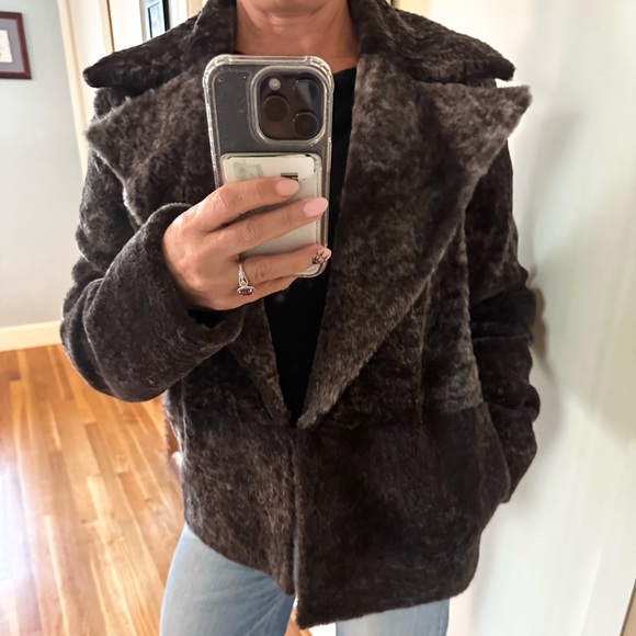 Theory Clairene Moto Jacket in Shearling - Picture 5 of 15